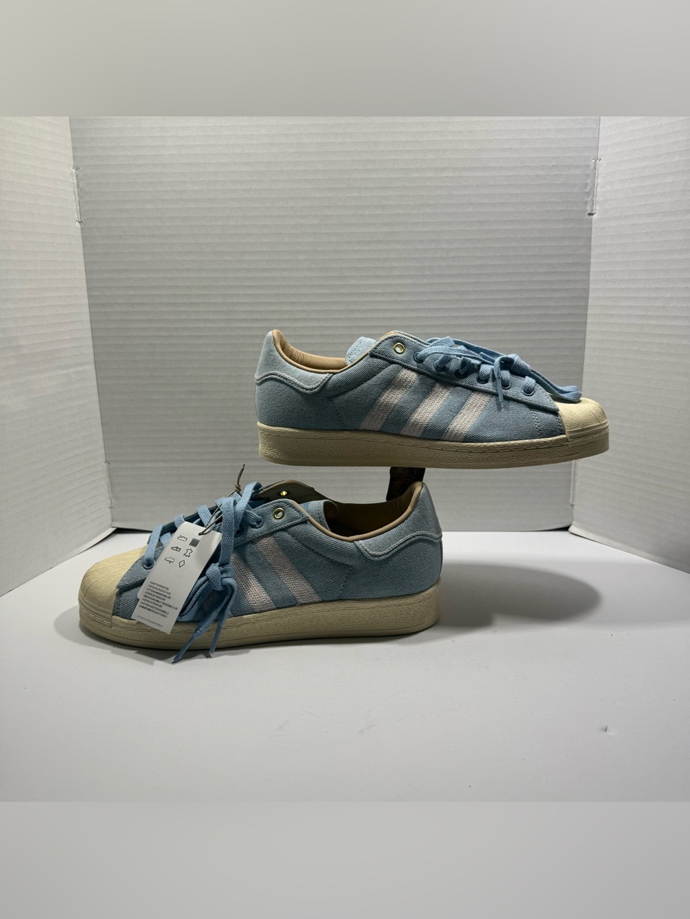 Adidas Originals SuperStar 82 Sneakers Light Denim Blue JH5589 Men’s 11 New